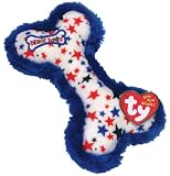Bow Wow Beanies - RED, WHITE & BLUE STARS the Bone (with Blue Trim)