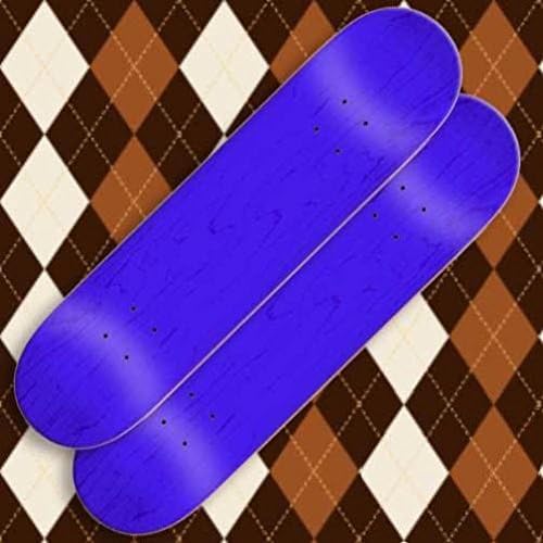 Blue 2 Blank Skateboard Decks 7.5 In Stain Blue Grip