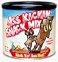 Ass Kickin Snack Mix - A hot, crunchy combo of peanuts, cashews, sesame sticks, rice crackers, and pretzels. Add some spice to the ordinary old snack mix.