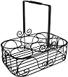 Maison de campagne 6 glass wrought iron vintage style French basket