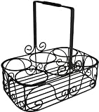 Maison de campagne 6 glass wrought iron vintage style French basket