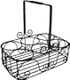 Maison de campagne 6 glass wrought iron vintage style French basket