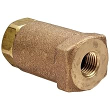 Dixon 61-101 Brass Ball Cone Check Valve, 1/4" NPT Female