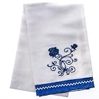 White & Blue Flower Kitchen Towel