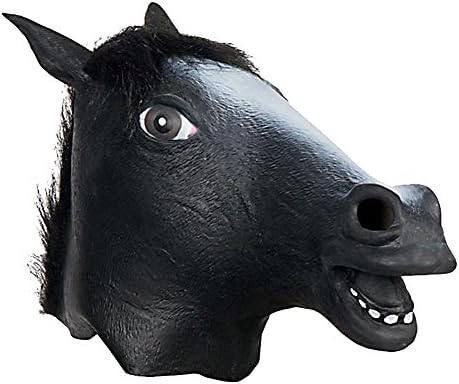 HLLWN Expresss, Black Horse Head, Halloween Masquerade Latex Mask 2014 HLWMSK61