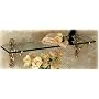 Antique Collection Glass Vanity Shelf - Polished Brass