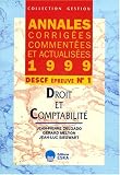 Droit et comptabilite descf 1 1999