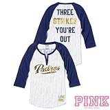 San Diego Padres Victoria's Secret PINK&Atilde;&macr;&Acirc;&iquest;&Acirc;&frac12; Raglan Henley Baseball Tee