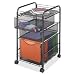 Safco Onyx Mesh File Cart with 1 File Drawer and 2 Small Drawers, Black (5213BL)