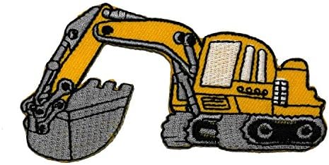 2" x 3.8" Backhoe Rear Actor Back Actor Tractor DIY Applique Embroidered Sew Iron on Patch