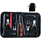 Jewelry Making Tools Kit From Kerro Outlets, BONUS Jewelry Pouch Now Included, Includes 12 Quality Jewelry Making Tools In a Zippered Case 4 1/2 Inches By 6 Inches, For Adults Who Wish To Make Their Own Jewelry