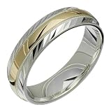 Laliqua - Elegant Two Tone Comfort Fit Wedding Band for Him & Her! Custom Made! Choose your Size.