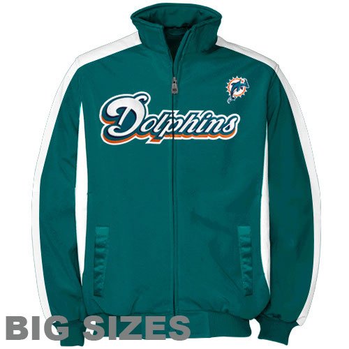Miami Dolphins Aqua Big Sizes Full Zip Track Jacket (XXX-Large)