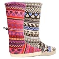 Girls' LUK-EES by MUK LUKS&reg; Heart Fairisle Toggle Boot Slippers