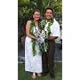 Classic Hibiscus Spaghetti Strap Hawaiian Aloha Empire Waist Ankle Length Long Sun Dress in Wedding White