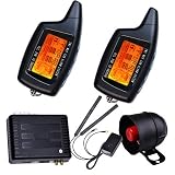2 Way LCD Remote Keyless Entry Starter Car Alarm 