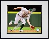 Bobby Crosby 2008 Action Double Matted 8O x 10O Photograph in Black Anodized Aluminum Frame