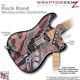 Camouflage Pink WraptorSkinz Skin fits Rock Band Stratocaster Guitar for Nintendo Wii, XBOX 360, PS2