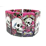 Skull Tattoo Theme Paper Art Work Stretch Fashion Bracelet