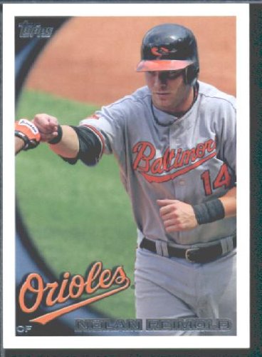 2010 Topps Baseball Card # 653 Nolan Reimold - Baltimore Orioles - MLB Trading Card in Protective Screwdown Case!
