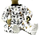 Green Bay Packers All Over Logos Pajamas Onesie Footed Sleeper Infant Size 24 Months