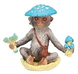 Momo Mushroom Monkey Statue Figurine Decoration