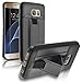 Samsung Galaxy S7 / G930 Case, INNOVAA Elastic Armor Card with Kickstand Case (Not Compatible with Samsung Galaxy S7 Edge / G935) W/ Free Screen Protector & Touch Screen Stylus Pen - Black