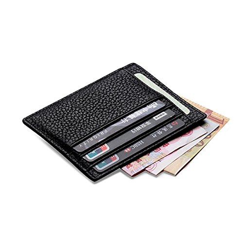 Meku leather credit card holder unisex slim business card case su…