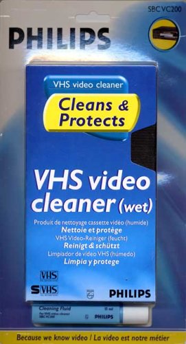 Childrens Toyshop  Electronics : Philips VHS Video Head Cleaner Tape (Wet System)