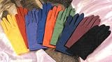 Smooth Stretch Wrist Length Polyester Gloves in Assorted Colors
