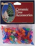 Ceramic Christmas Tree Bulb .5" 100/Pkg-Small Flame-Multi