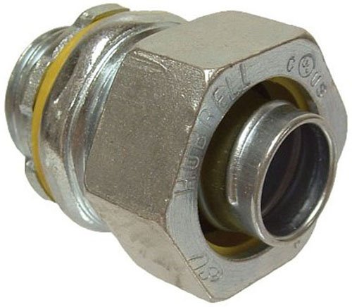 Hubbell Raco 3402-8 1/2-Inch Trade Size Straight Liquidtight Connector, 15-Pack
