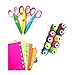 WorldoorÂ® New 10 PCS Beautiful Mini Paper Craft Punch +3 PCS Creative Scissors + 50 PCS Colorful Self Adhesive Paper for Card Scrapbooking Engraving Kid Cut DIY Handmade