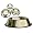 Stainless Steel Pet Bowl with Engraved Brass Plaque and Non-Skid Base, Small