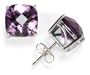 Sterling Silver Amethyst Stud Earrings