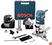 Bosch PR20EVSNK Colt Installers Kit 5.7 Amp 1-Horsepower Fixed Base Variable Speed Router with 4 Assorted Bases and Edge Guide