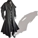 Gothic Mittelalter Kutschermantel, Baumwolle, schwarz, Größen S -XXXL