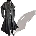 Gothic Mittelalter Kutschermantel, Baumwolle, schwarz, Gr��en S -XXXL