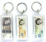Sterling Note Design Key Ring 12/Card (227)