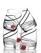Luigi Bormioli Black Swirl 14-ounce Double Old Fashion, Set of 4