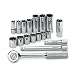 SK 94520 18 Piece 3/8-Inch Drive 6 Point 3/8-Inch to 3/4-Inch Standard and Deep Socket Set with 5/8-Inch Spark Plug Socket