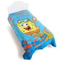 SpongeBob Squarepants Swimming Around Micro Raschel Blanket