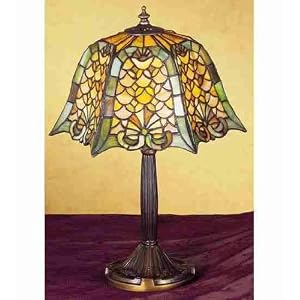 17 Inch H D&K Shell and Diamond Accent Lamp Table Lamps by Meyda