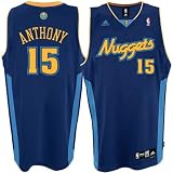 adidas Denver Nuggets #15 Carmelo Anthony Navy Blue 2nd Road Swingman Basketball Jersey