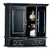 Dexter 23"w Wall Cabinet With Wood Doors, 23.5"W, BLACK