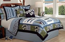 Catch a Wave Full / Queen Size Quilt with 2 Shams