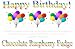 Birthday Balloons Chocolate Raspberry Fudge Box