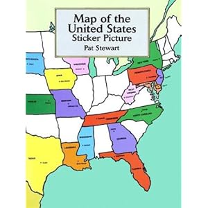 Map of the United States Sticker Picture (Dover Sticker Books)
