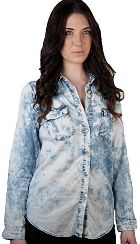 VH Boutique Acid Wash Denim Shirt SIZE: S