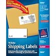 Avery&reg; White Shipping Labels for Laser Printers with  TrueBlock(TM) Technology, 2 inches x 4 inches, Pack of 250 (5263)